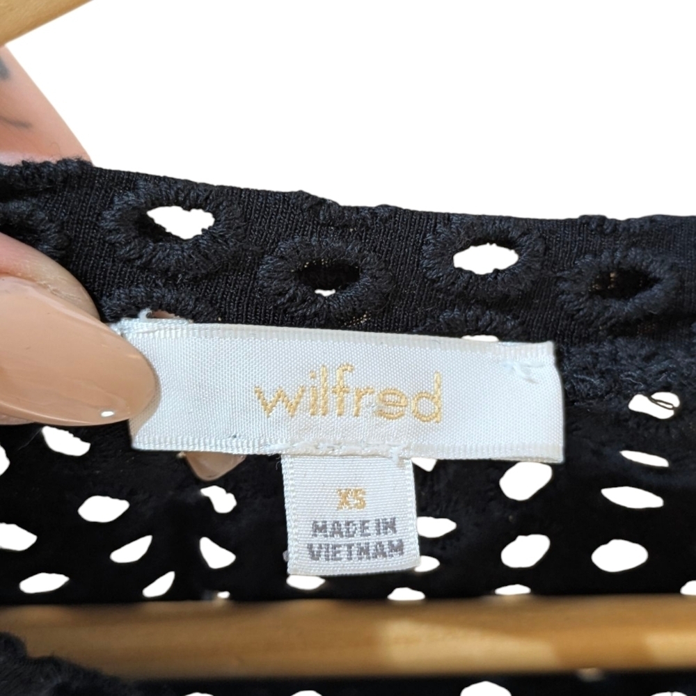 Wilfred Black Short Sleeve Cut Out Tee - Picture 5 of 8